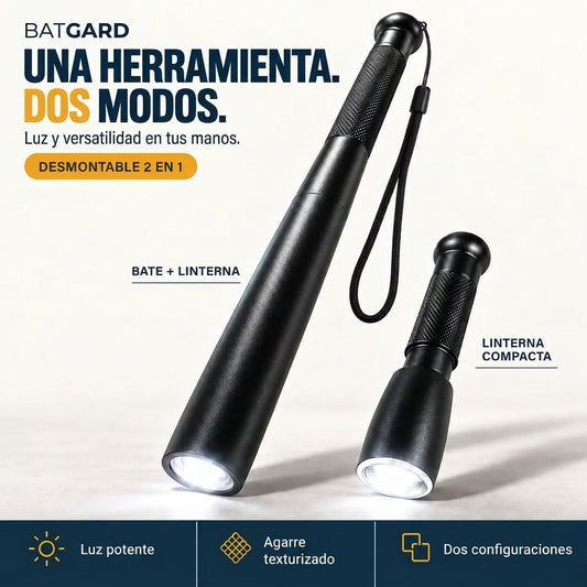 BATGARD Bate-Linterna 2 en 1 de Aluminio